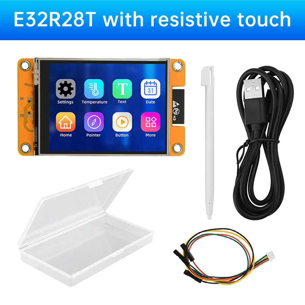 Esp32 wifi bluetooth módulo placa de desenvolvimento 2.8 polegadas ili9341v driver 240*320 tft display inteligente tipo-c kit eletrônico diy