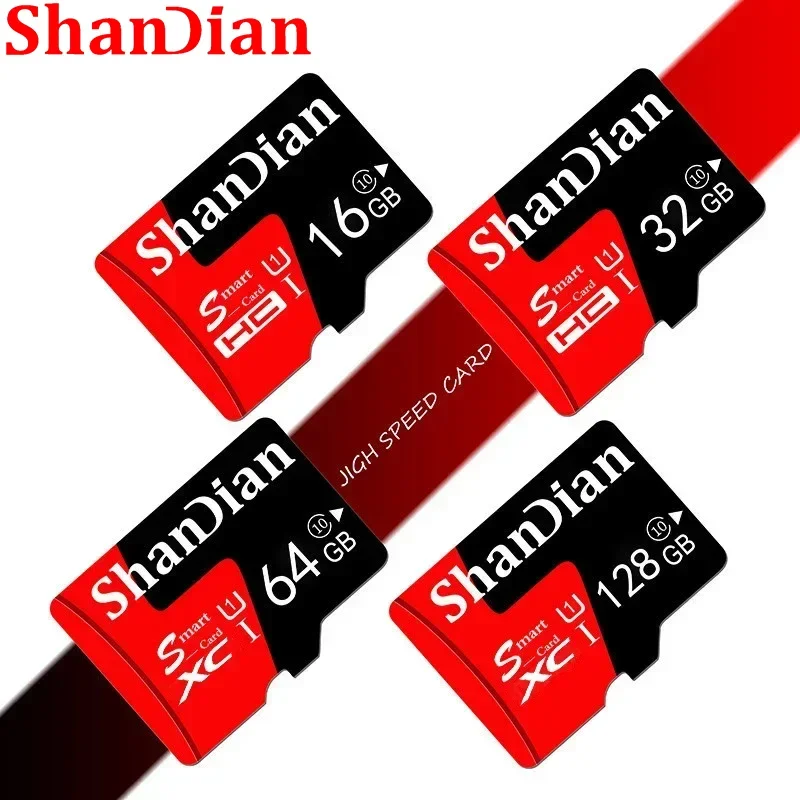 SHANDIAN 고속 메모리 카드, TF 카드 UHS-3 미니 SD 카드, 4K HD 카메라, TV, 닌텐도 스위치, 고프로 드론용, 16GB, 32GB, 64GB, 128GB