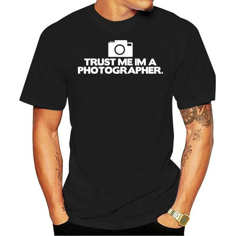 Trust Me im a Photographer Mens Funny Tshirt Photography T shirt camera Gift Top summer o neck tee free shipping cheap tee