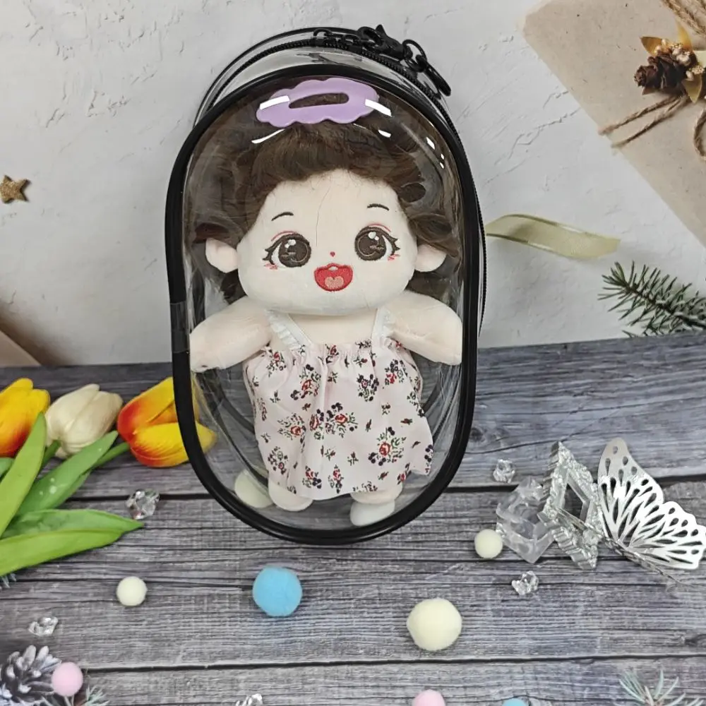 Transparent 20cm Cotton Display Box Dustproof PVC 20cm Takeaway Bag Multifunction Thicken Cotton Transparent Bag Accessories