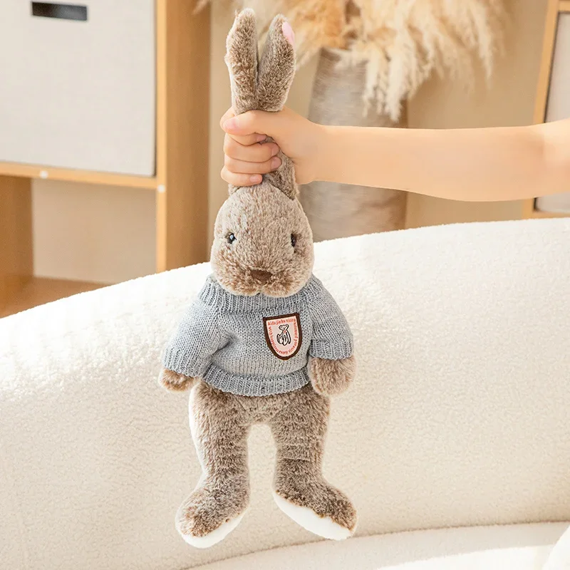 Juguete de peluche bonito de 35/45cm, muñeco de conejo de peluche para bebés, compañero para dormir, peluches, ropa de conejito con orejas largas, suéter, muñecas, regalo para niños