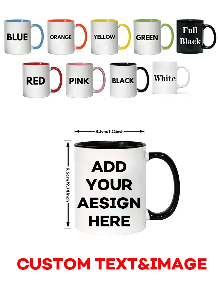 1 tasse personnalisée - tasse à café personnalisée avec photos et texte - cadeau unique pour anniversaire, Saint-Valentin et Fête des Mères