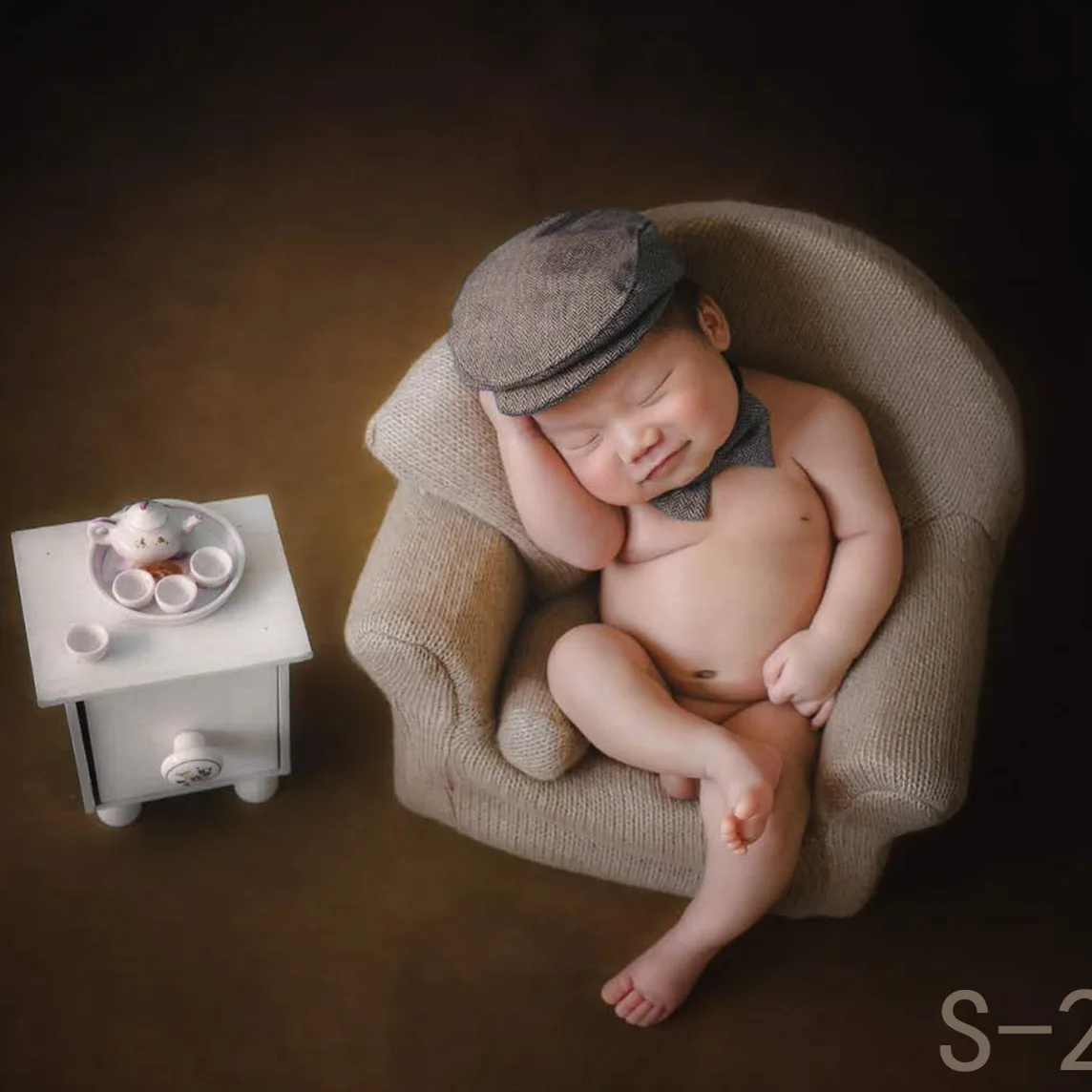 Newborn Photography Prop Baby Post Mini Sofa Arm Chair Pillow Infant Baby Photography furniture Accessories Prop for Photography