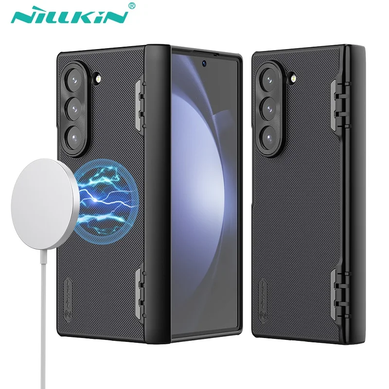 NILLKIN For Samsung Galaxy Z Fold 6 5G Magsafe Case Frosted Anti Fingerprints Magnetic Wireless Charging Case for Samsung Fold 6