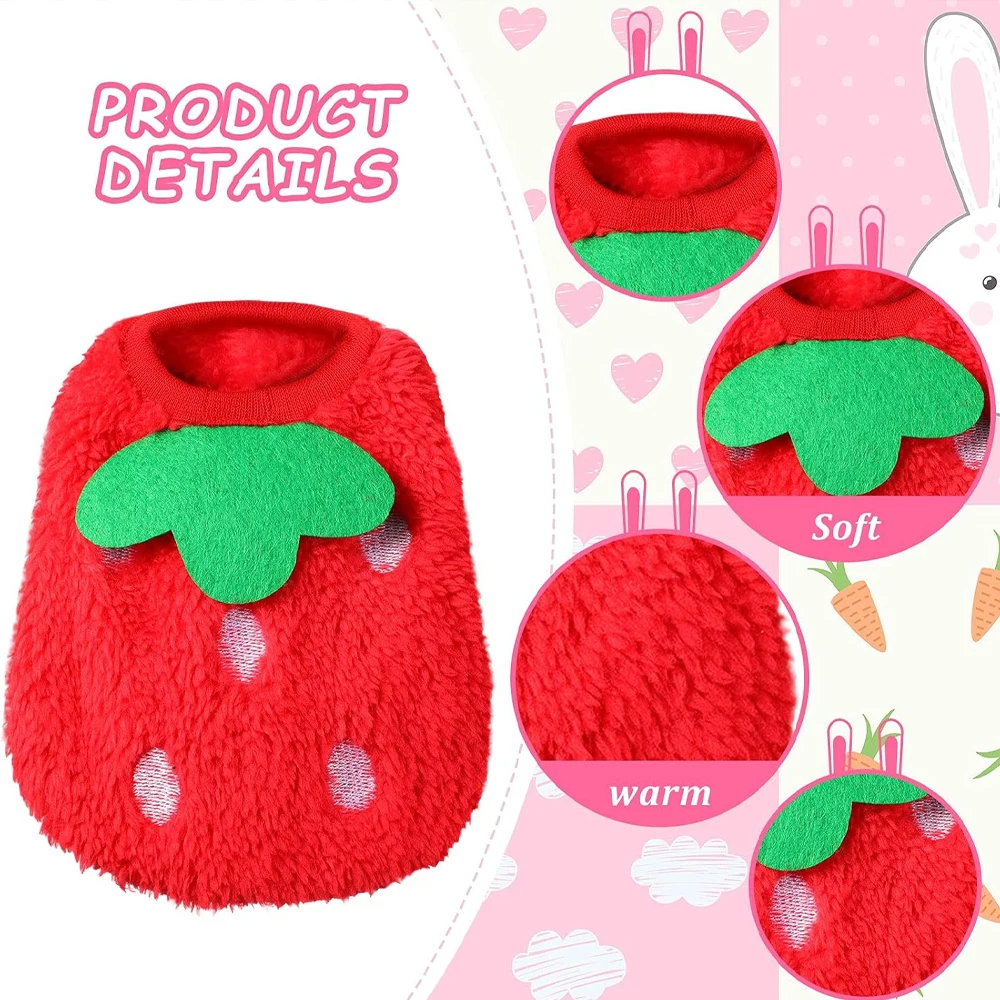 1PC Fruit-shaped Harness Vest Warm Costume Clothes Outfits for Pet Small Animal Guinea Pig Rabbit Bunny Ferret Chinchillas Kitty