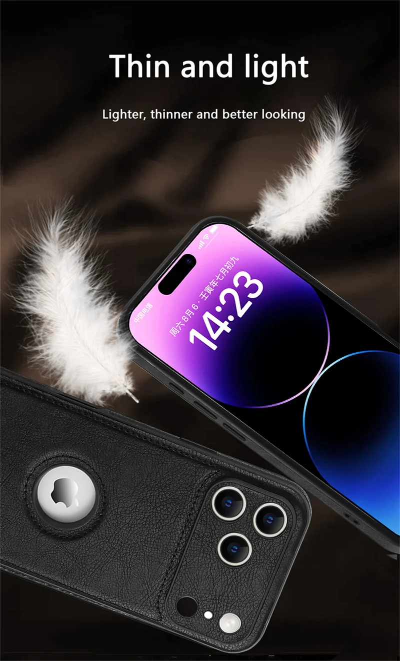Luxury Leather Case for Apple iPhone 17 18 Pro Max 16e 15 14 13 12 11 16 Plus 18Pro Original Logo Silicone Lens Protect Cover