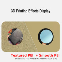 Sovol SV01 Pro PEI Flexible Steel Platform 300x255mm Double Sided Textured/Smooth PEI Sheet for SV01 SV02 QIDI X-Max 3D Printer