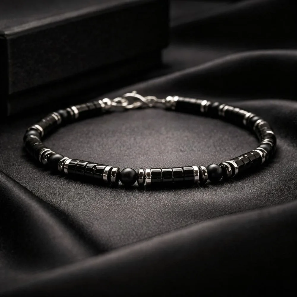 Black Agate and Black Gallstone Beaded Wealth Bracelet, Attracting Wealth, Abundance, and Prosperity. Natural Stone, Skin-Friendly, Unisex Jewelry, Suitable for Daily Wear and as a Gift