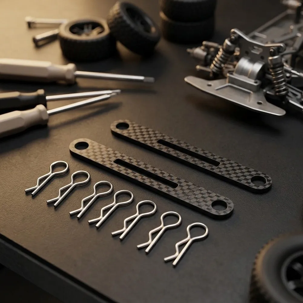 Black Carbon Fiber Mount Enhanced Stability For RC Cars Carbon Fiber XV01 Upgrades Reinforced Carbon Fiber Reduces Shell Shake