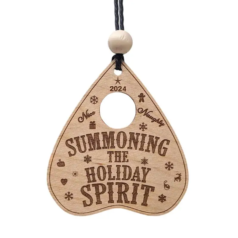 Christmas Ouija Board Ornament Summoning The Holiday Spirit Ornament Wooden Witch Ornament Christmas Ouija For Fireplace Window