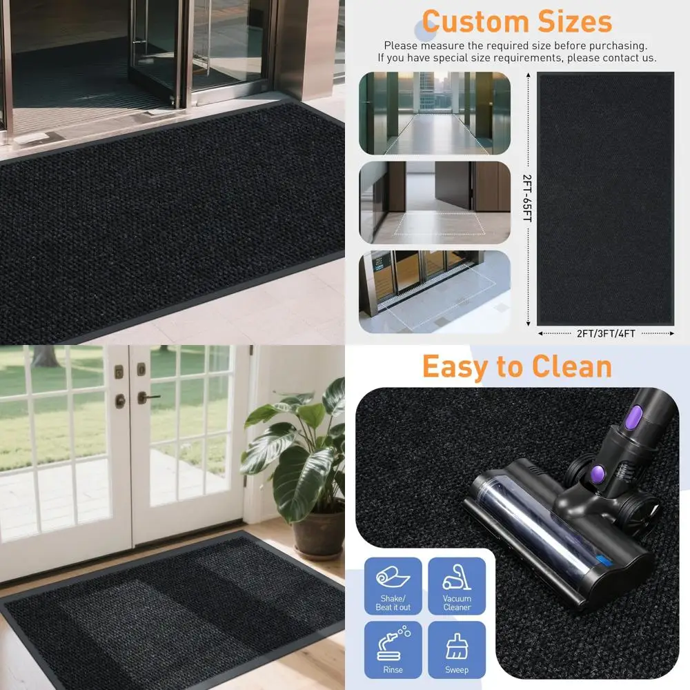 

Customizable 3ft x 18ft Non-Slip Indoor Outdoor Entrance Mat, Commercial Grade Easy Clean Door Mat, Low-Profile for Enhanced Tra