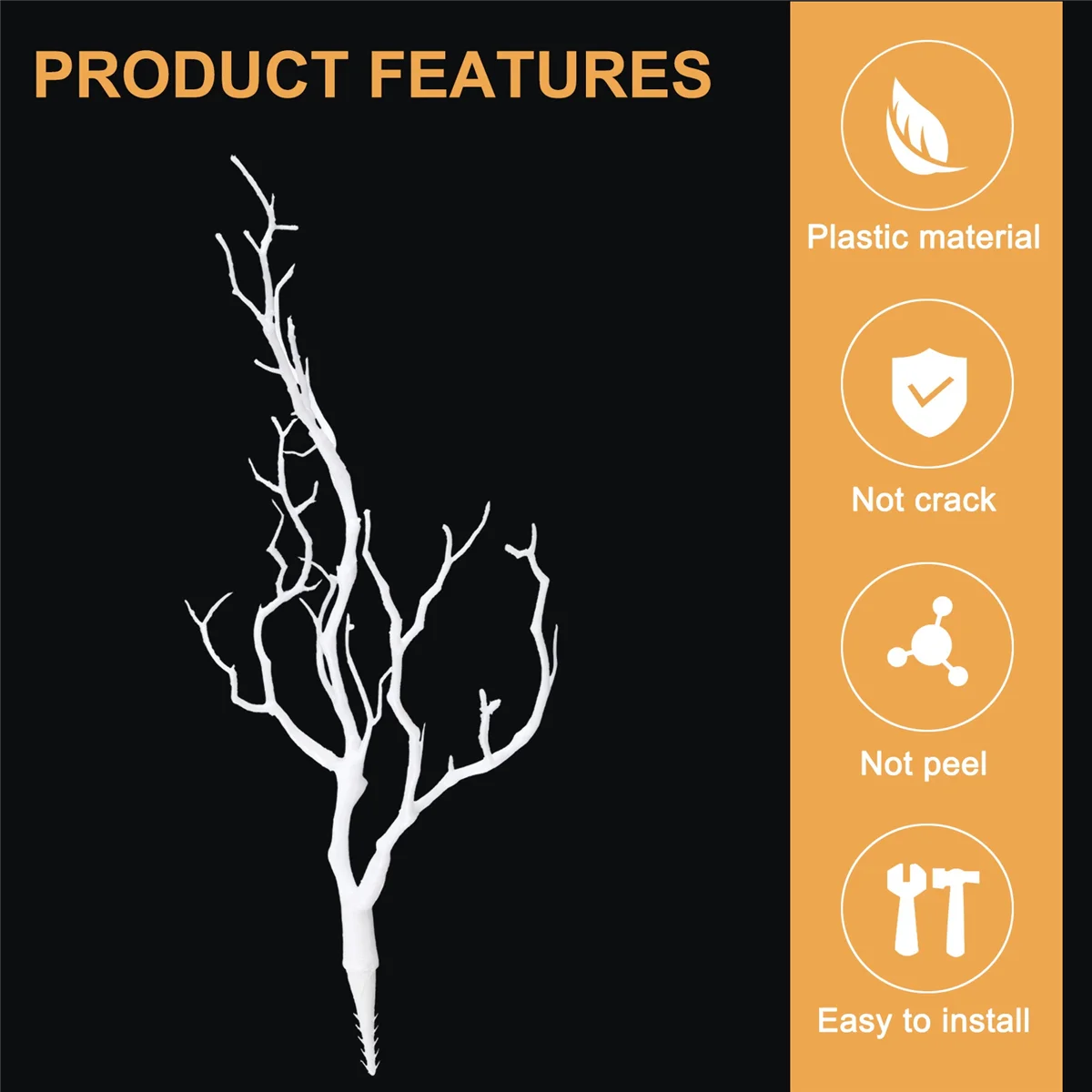 3 x Rama de árbol de planta seca blanca artificial Decoración del banquete de boda ST