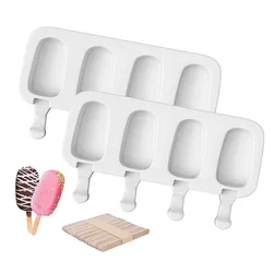 4 Cell Silicone Mold Ice Cream Mold Ice Tray Mold Popsicle Mold DIY Ice Cream Mould Ice Pop Maker Mould Ice Cube Tray Ice Mold