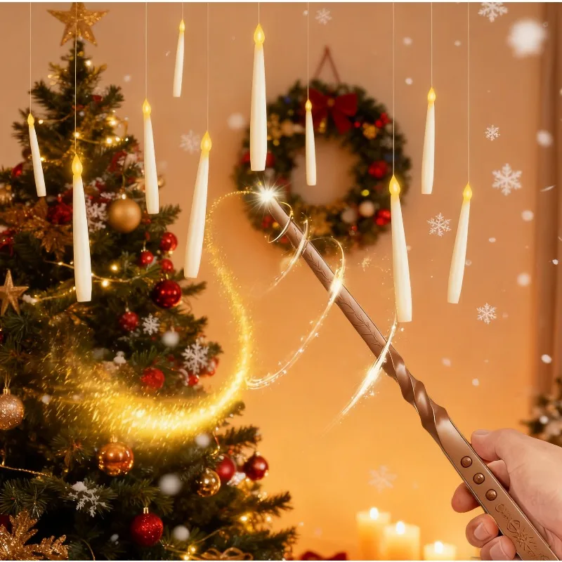 Electronic candle light magic wand led candle suspension simulation, decorate the festive atmosphere party