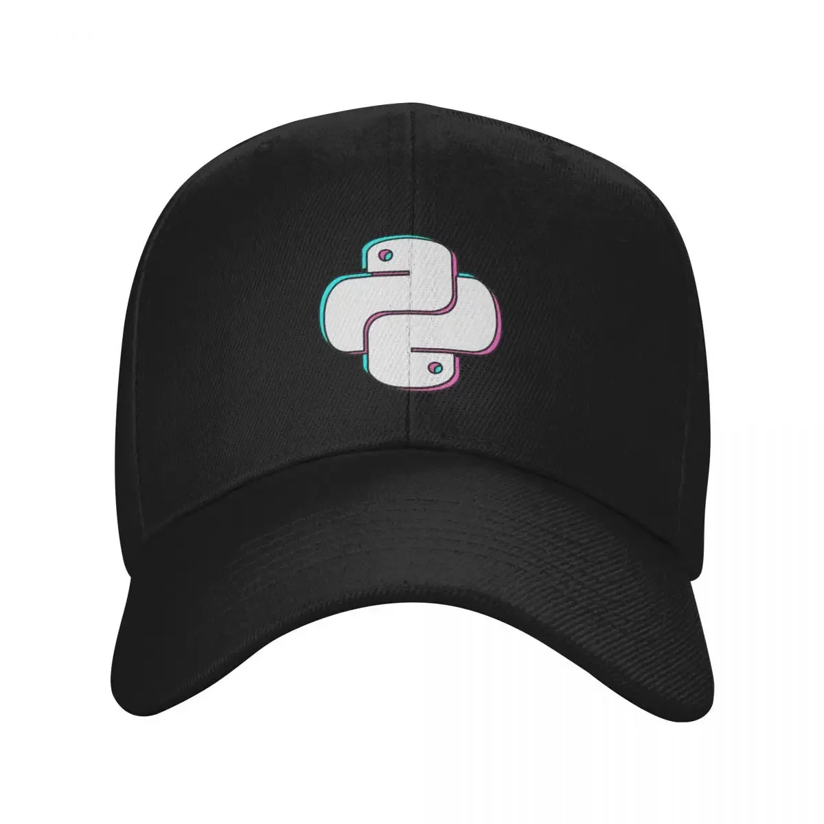 Python Logo Glitch Glitchy Baseball Cap custom caps beach hat Women Beach Fashion Men's