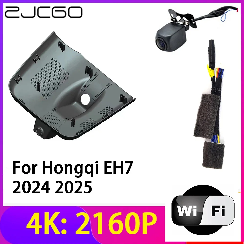 

ZJCGO 4K 2160P Dash Cam DVR Car Camera 2 Lens Recorder Wifi Night Vision for Hongqi EH7 2024 2025