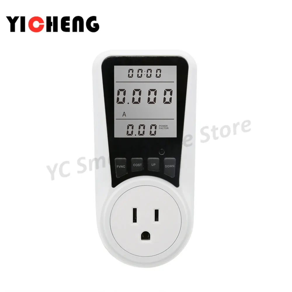 Digital Energy Meter Socket Wattmeter for Electricity Consumption Monitoring, EU US UK AU BR FR Plug-in Power Meter