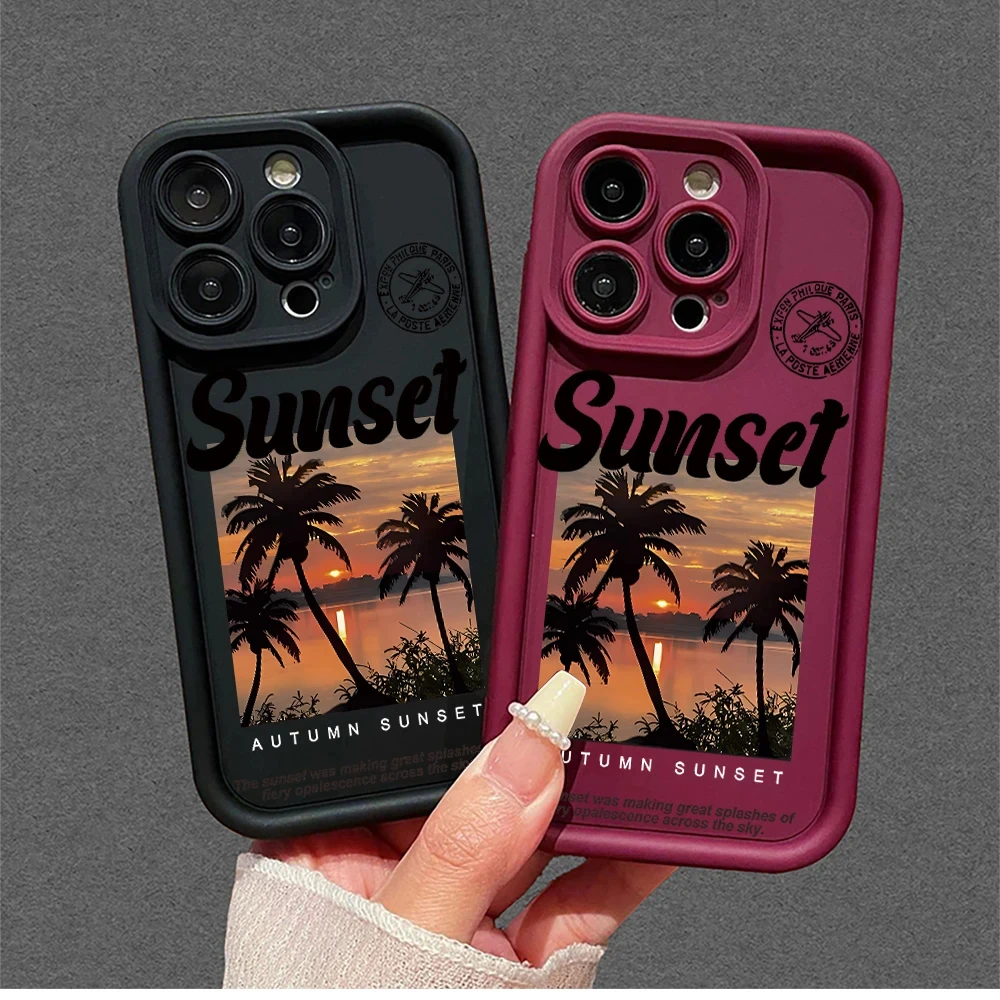 

Чехол для телефона с закатом, совместимый с iPhone17Pro Max, 17 Air, iPhone17 Pro, iPhone17,16Pro Max,16 Pro,16 Plus,16,15,14,13,12,11series