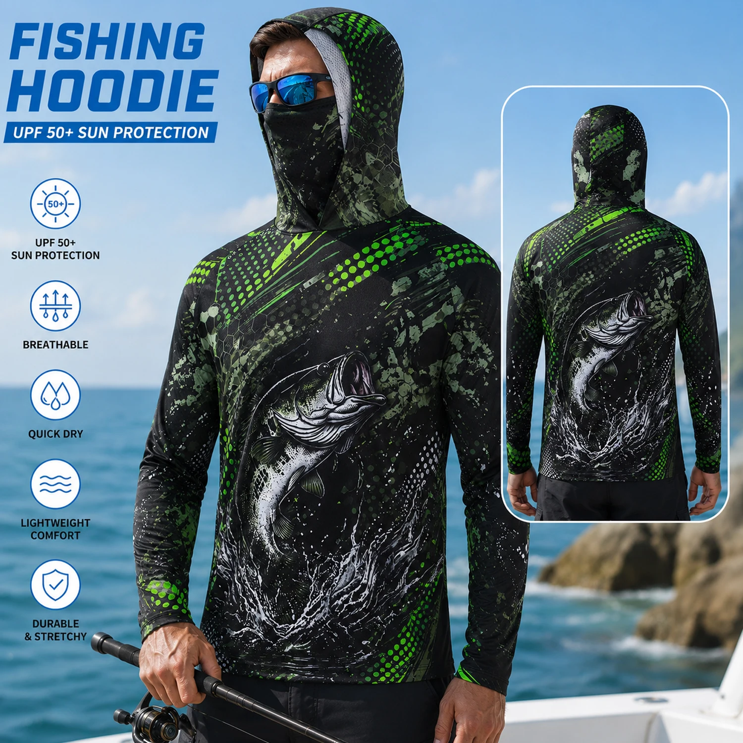 Fishing Equipment Clearance - Men's Quick Dry UV Protection 3D
