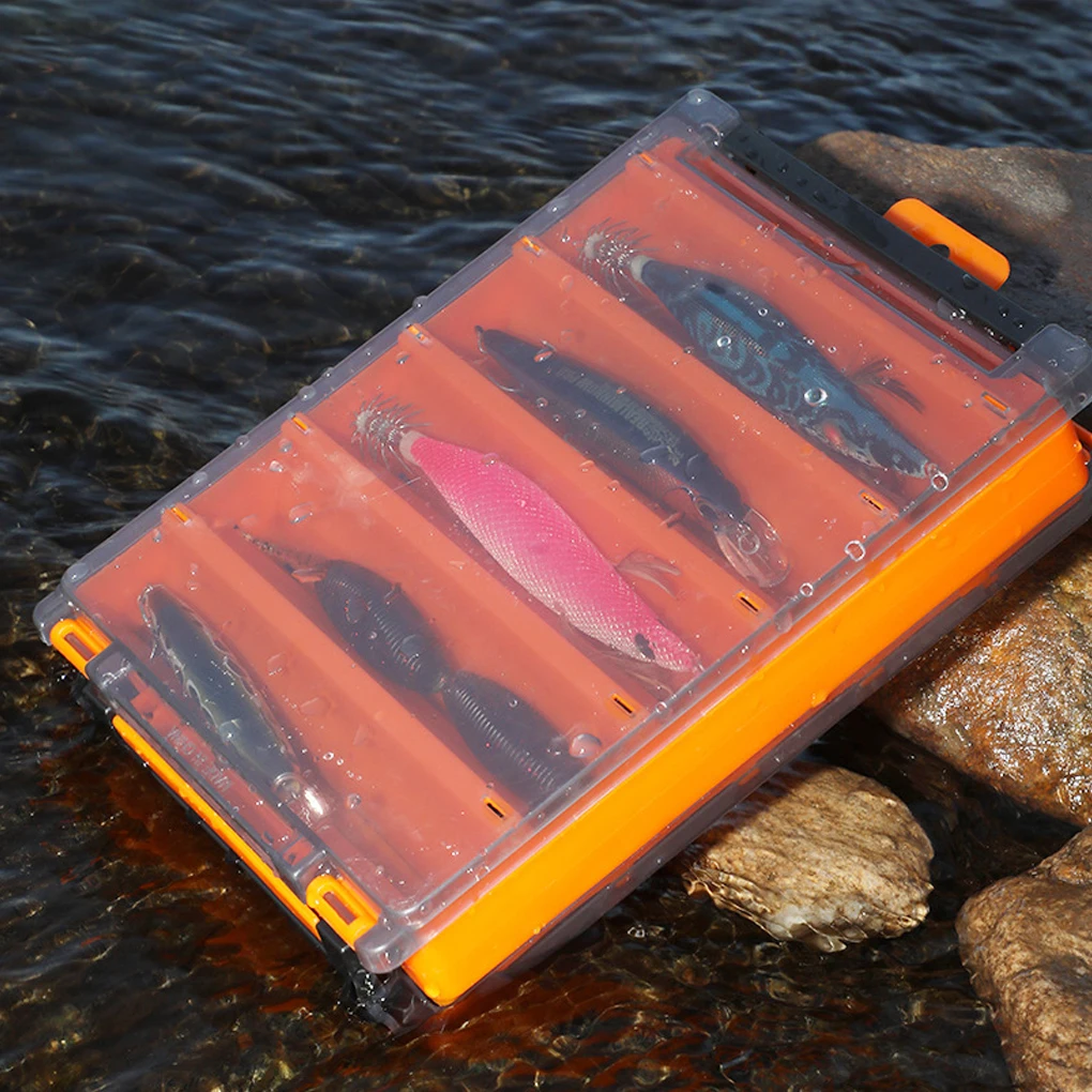 

Fishing Boxes Storage Bait Lure Double Compartment Sided Tackle Grids