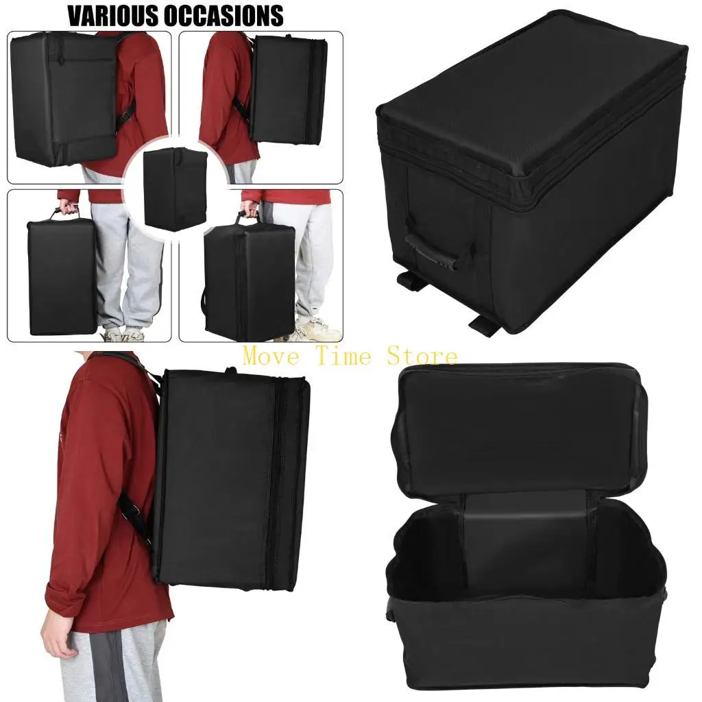 

92ME Portable Box Drum Backpack with Hand Carry Shoulder Strap Thickened Canvas Drum Double Shoulder Bag Box Drum Accessories