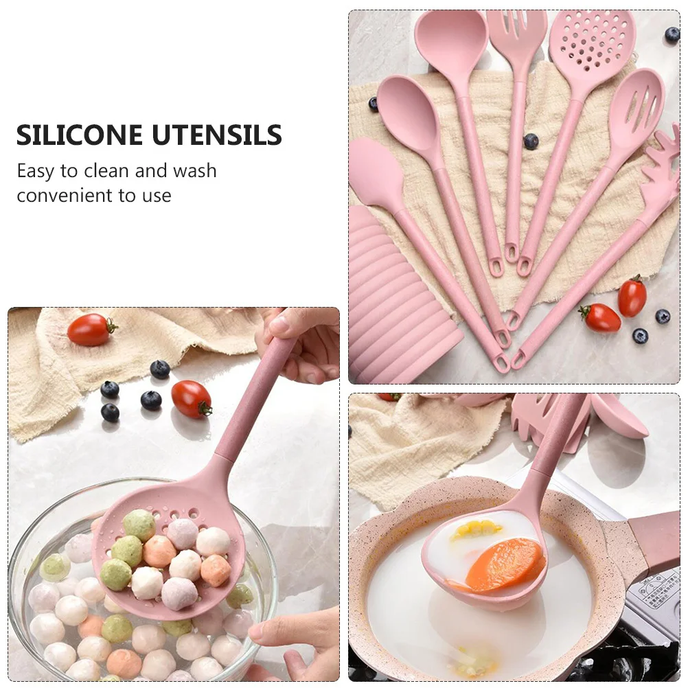 

Household Silicone Kitchenware Set Spatula Stir Silica Gel Cooking Gadgets Utensils