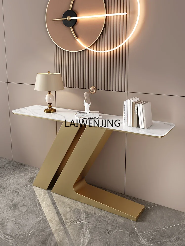 SGF rock slab entrance table entry cabinet against the wall ultra-narrow entrance hall case table end view table