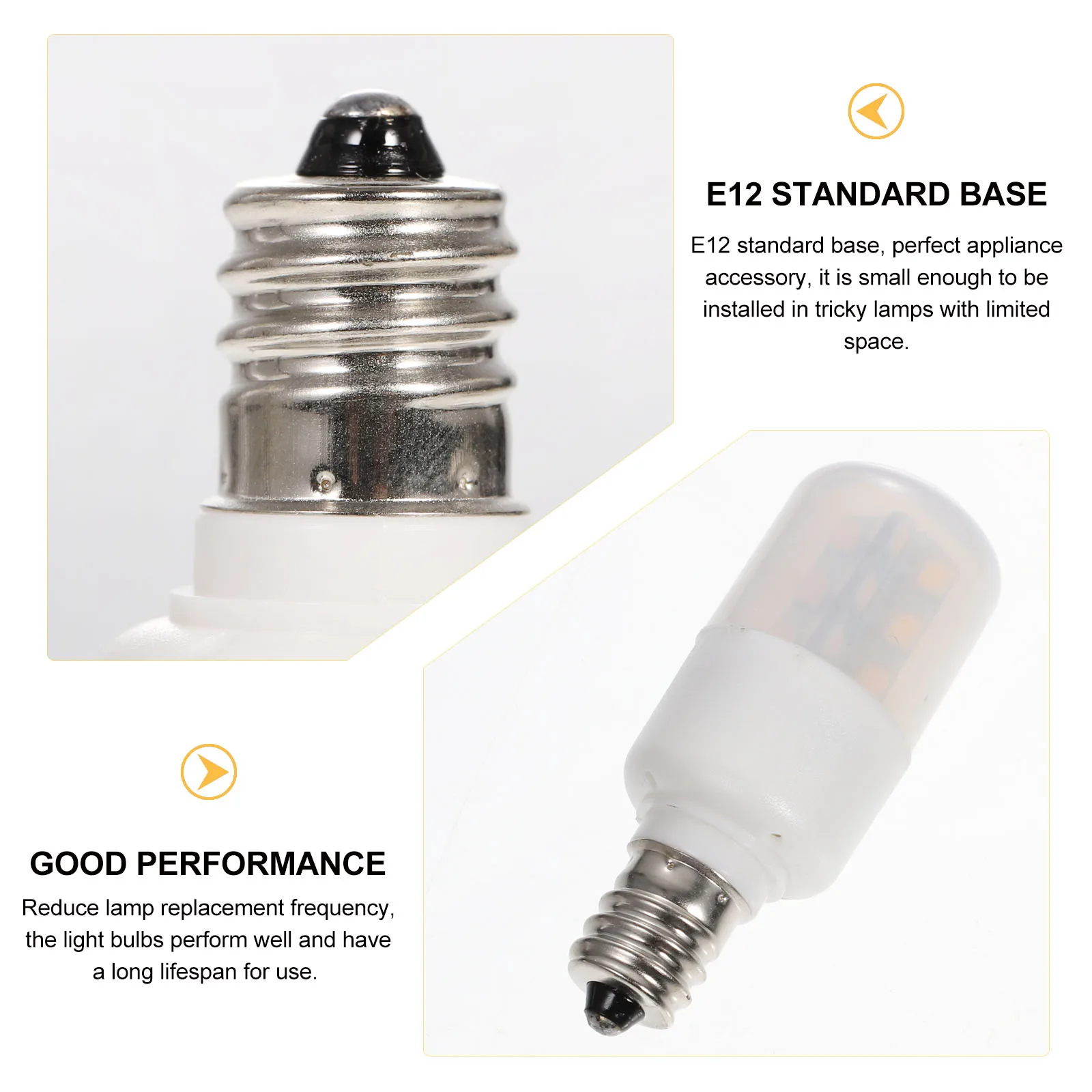 

2pcs E12 LED Bulb 2.5W Refrigerator Light Fridge Freezer Appliance Lamp Small Size Microwave Oven Hood Lighting