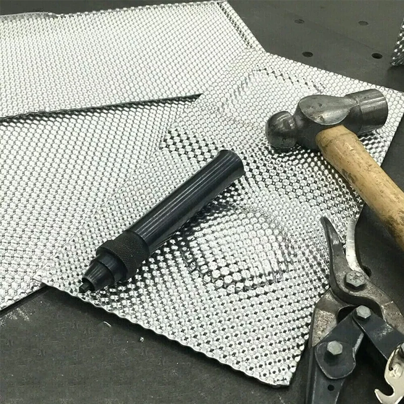 Embossed Aluminum Heat Shield - Exhaust Wrap Titanium 评论和价格