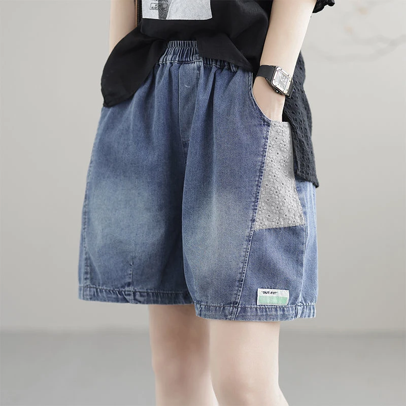 

Blue Frayed Hem Denim Shorts, Ripped Holes Slash Pockets Short Denim Pants, Women's Denim Jeans & Clothing 2024 F156