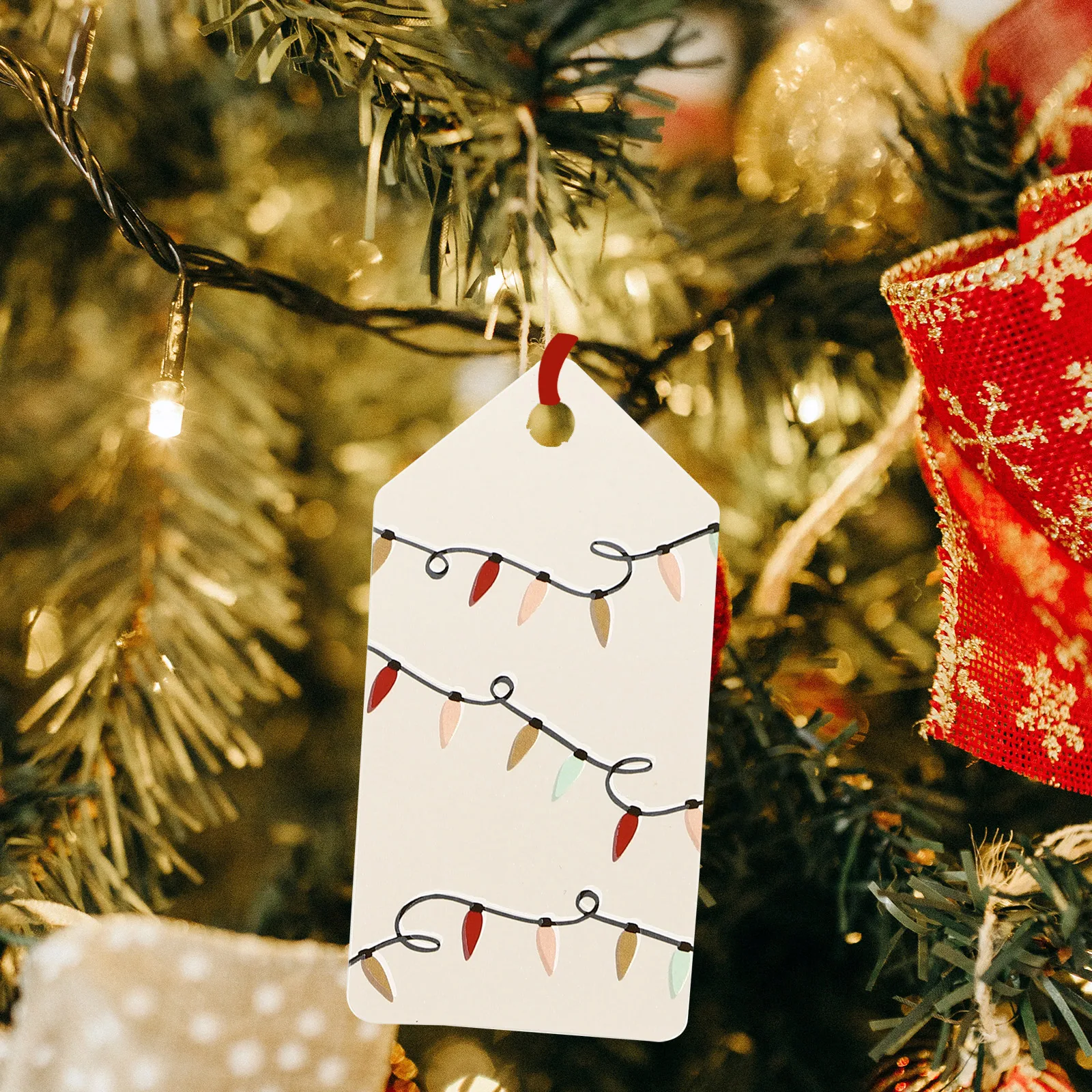 

24Pcs Christmas Tree Hanging Tags Paper Decorative Pendants Charming Xmas Party Supplies Decorative Tag Paper Tag