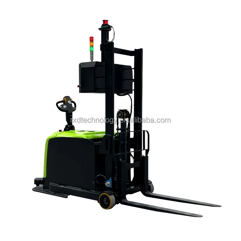 1T Automated Guided Vehicles Electric Stacker Forklift AGV Automatic Laser Slam Navigation Industrial Logistic AMR Robot Stacker