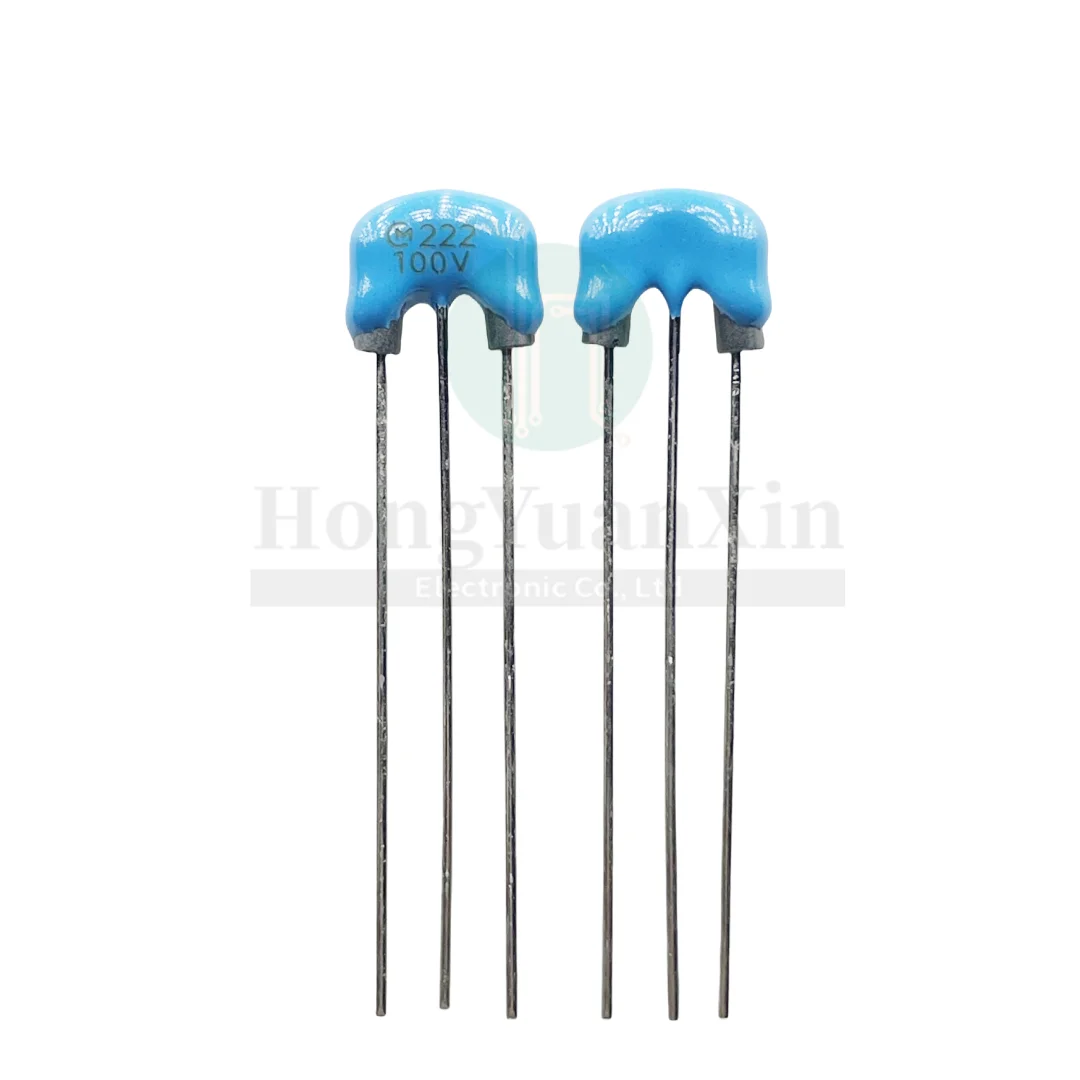 100pcs/ DSS1NB32A222Q55B Japan imported three terminal EMI squelch filter 220/100V blue new version