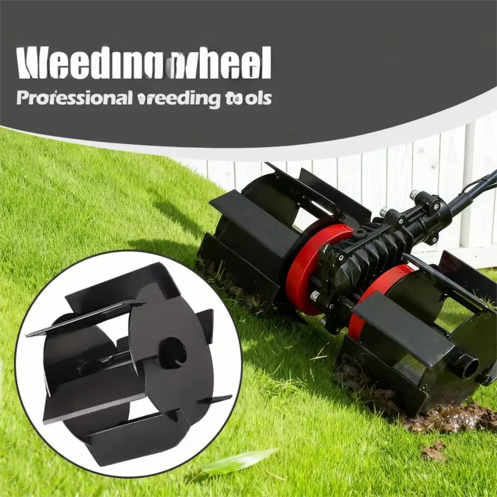 Kit de Ruedas para Cortacésped, Abrehormas, Juego de Cuchillas para Aflojar la Tierra, Accesorio de Cultivador para Eliminar Malezas en el Jardín