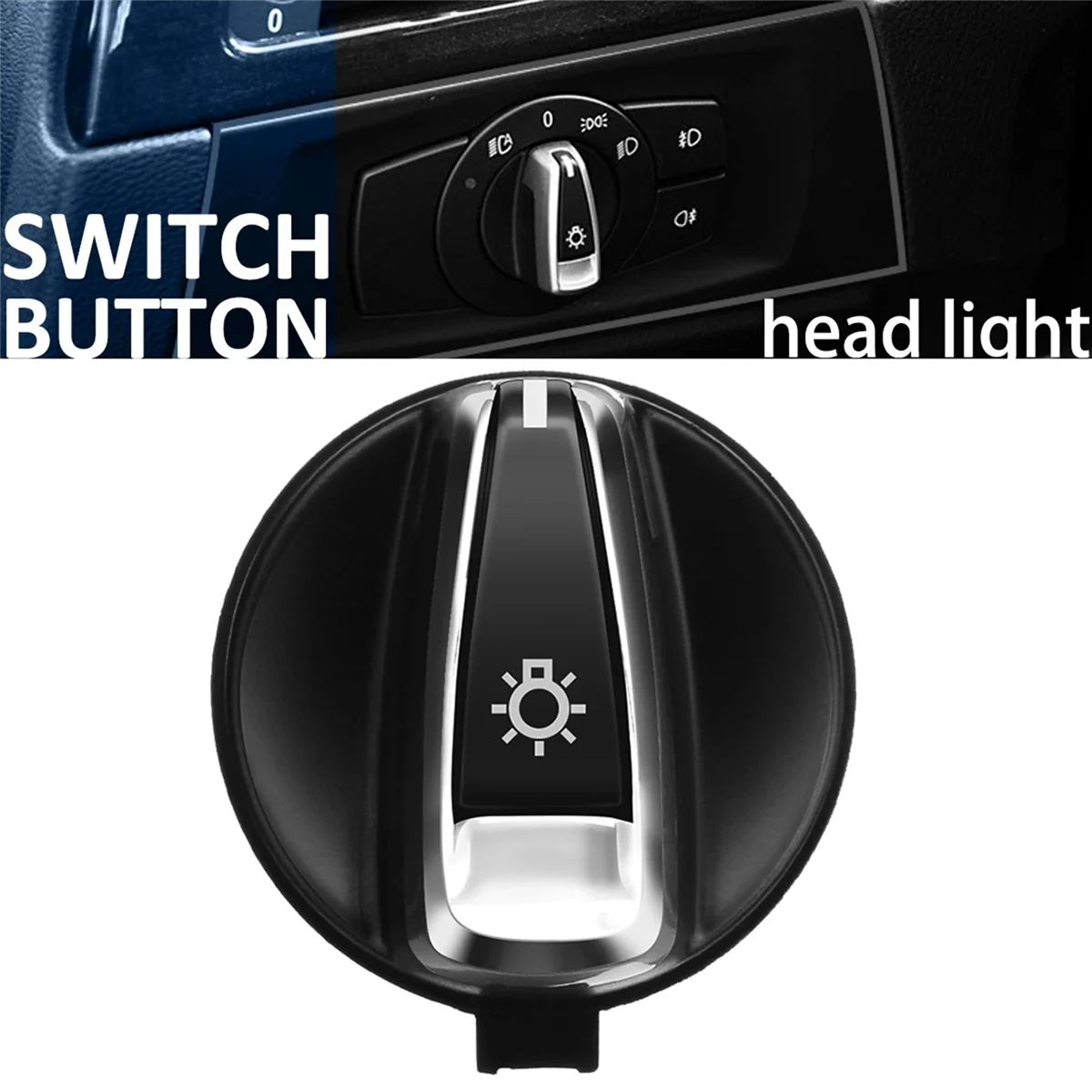 2X for BMW 3-SERIES E90 E91 LCI X1 E84 E88 E82 Front Headlight Switch Rotation Button 9169405 61319169405