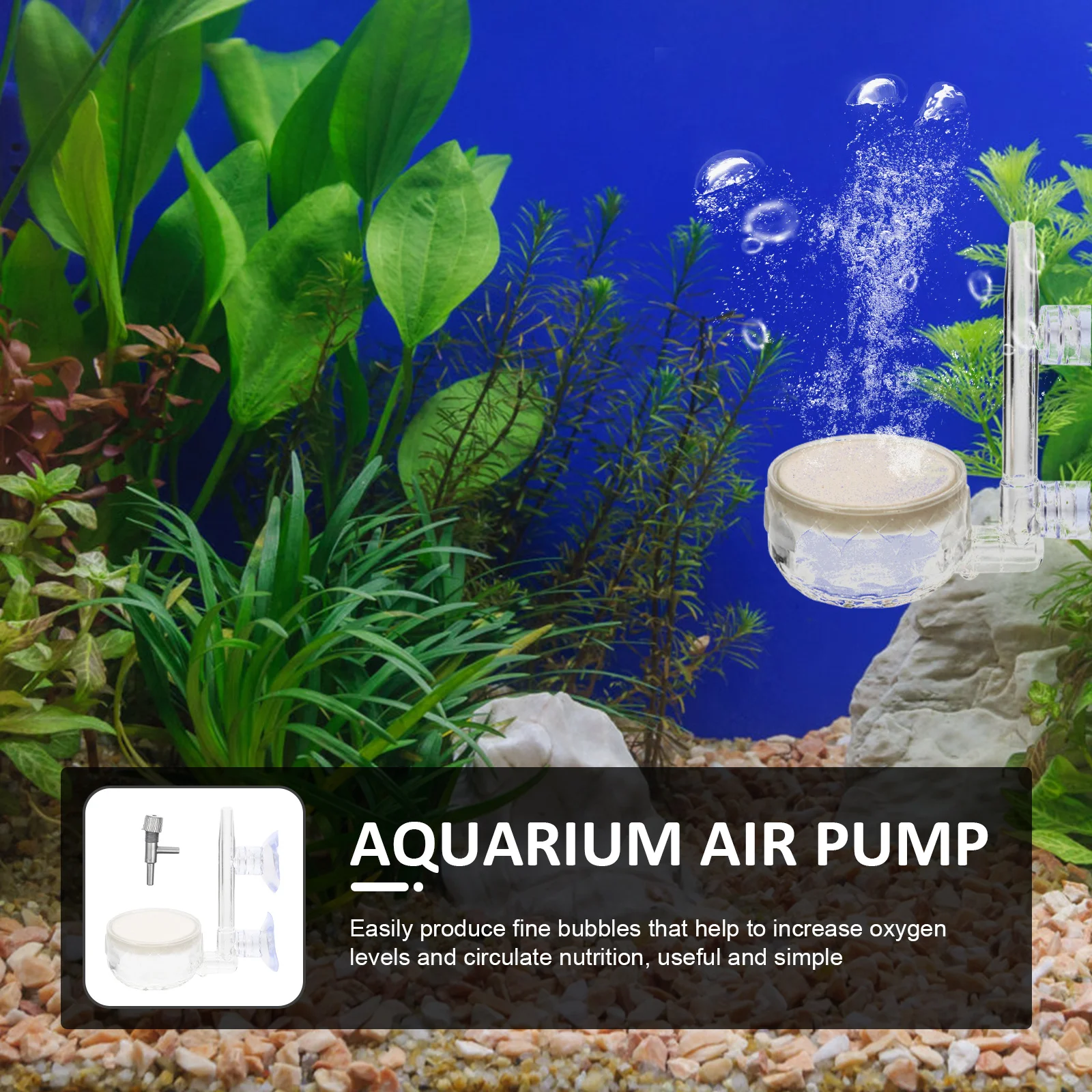 

1pcs Air Stone For Fish Tank Fine Bubble Diffuser For Aquarium , Hydroponics Supplies, Fish Tank Accessory