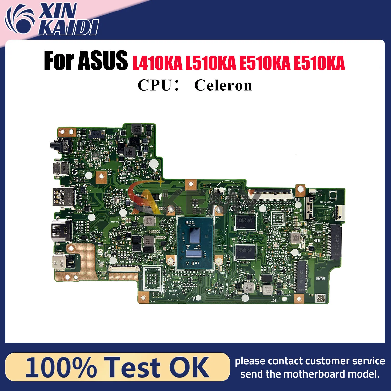 

E510KA Laptop Motherboard For ASUS EeeBook E510K L410KA E510KA L510KA Notebook Mainboard With Celeron CPU tests OK fast shipping