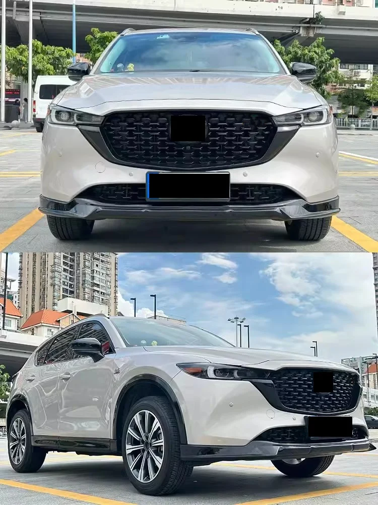 Front lip Rear lip for Mazda CX5 2022-2023 modified Carbon fiber Gloss black Small surround Front Rear shovel Car Accessories