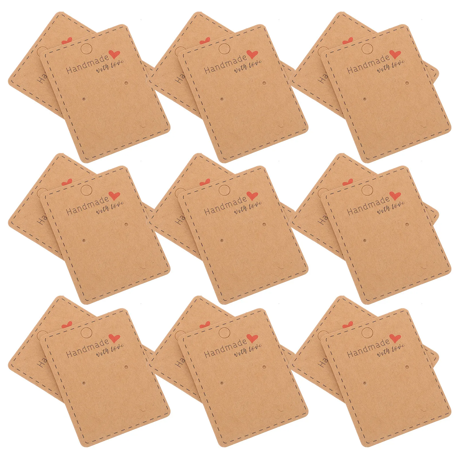 

100Pcs Jewelry Display Cards Earring Display Card Paper Earring Packaging Cards DIY Blank Price Tags for Stores Homes Crafters