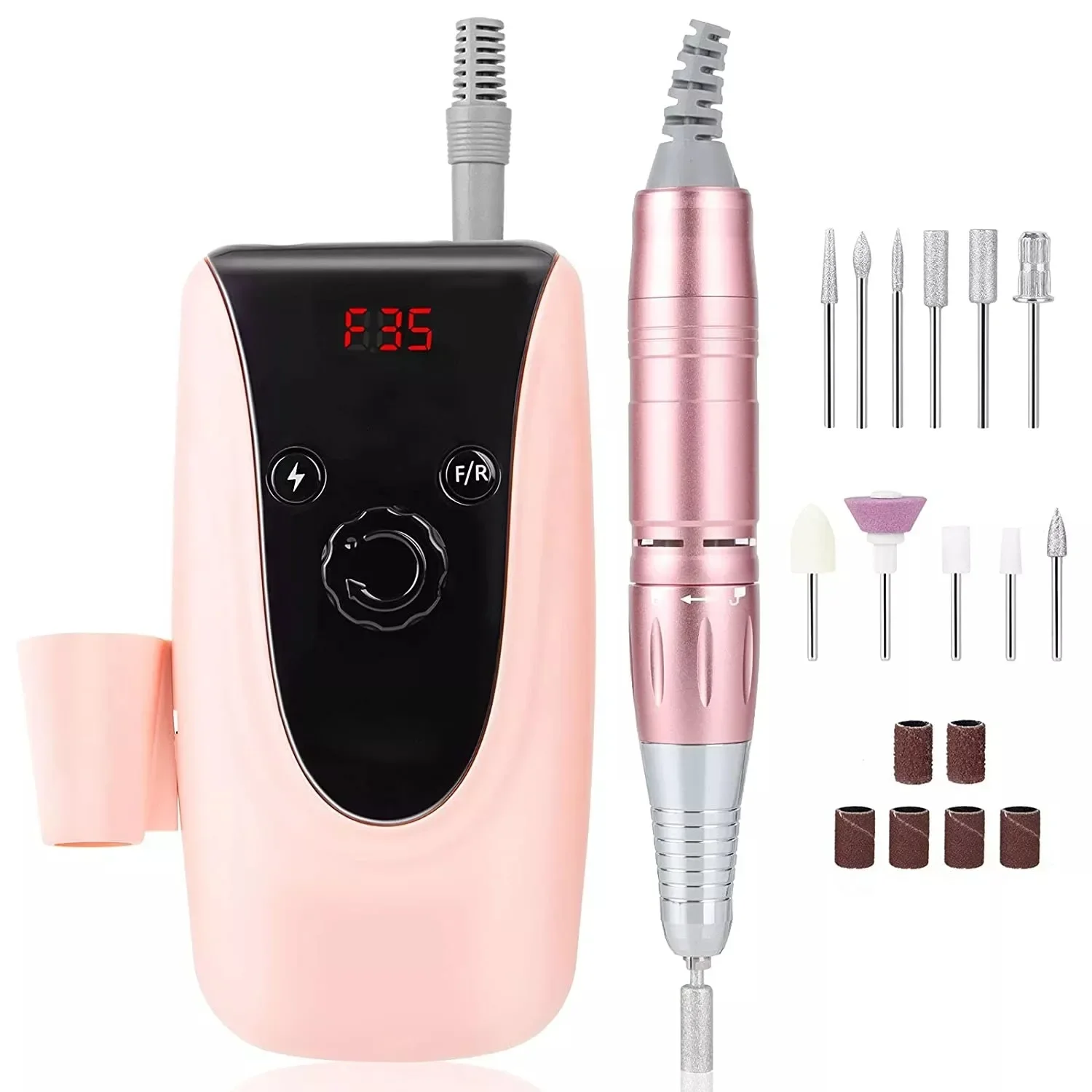 

Replaceable Heads Professional Electric Nail File Drill Rechargeable Cordless Rechargeable Portable Nail Drill Machine