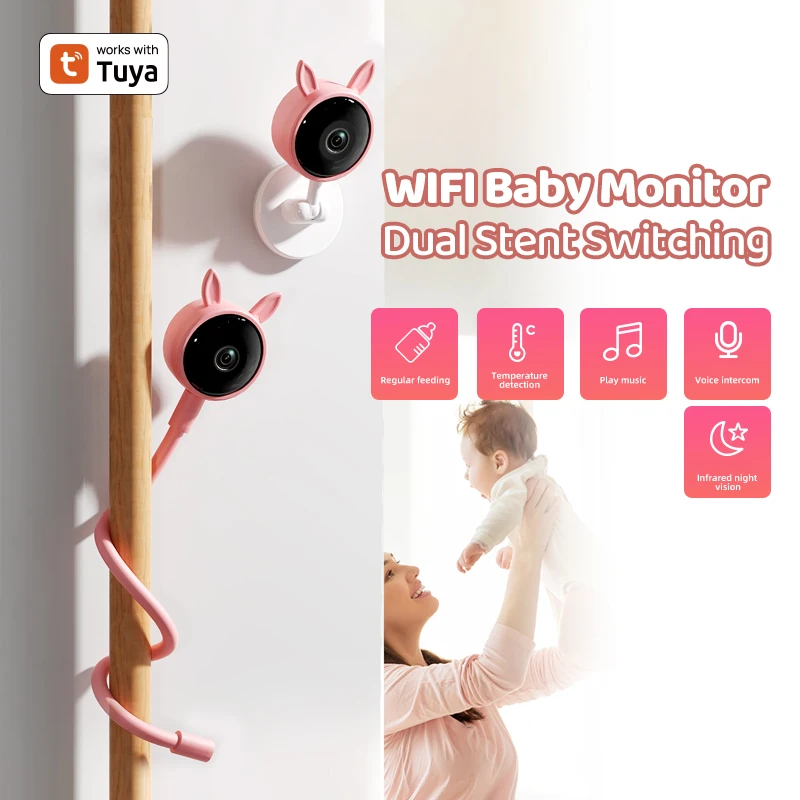 

Danmini 1080P HD WIFI 120° Wide-angle Camera Tuya APP Control Indoor Security Surveillance Infrared Night Vision Baby Monitor
