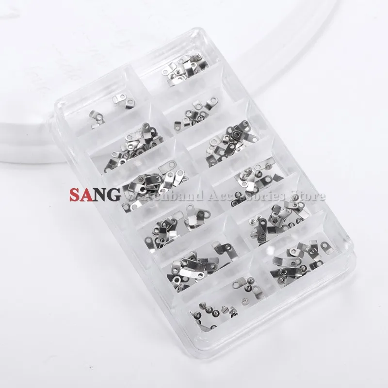 for Watchmaker 12 Size Watches Movement Casing Clamp Fixing Adapter Securing Screw Casing Clamp Tab+Screw Kit Watch Repair Tools