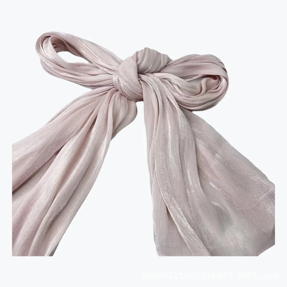 

Модный роскошный шифоновый хиджаб, элегантный большой платок, дышащий шелковый шарф для повседневной носки