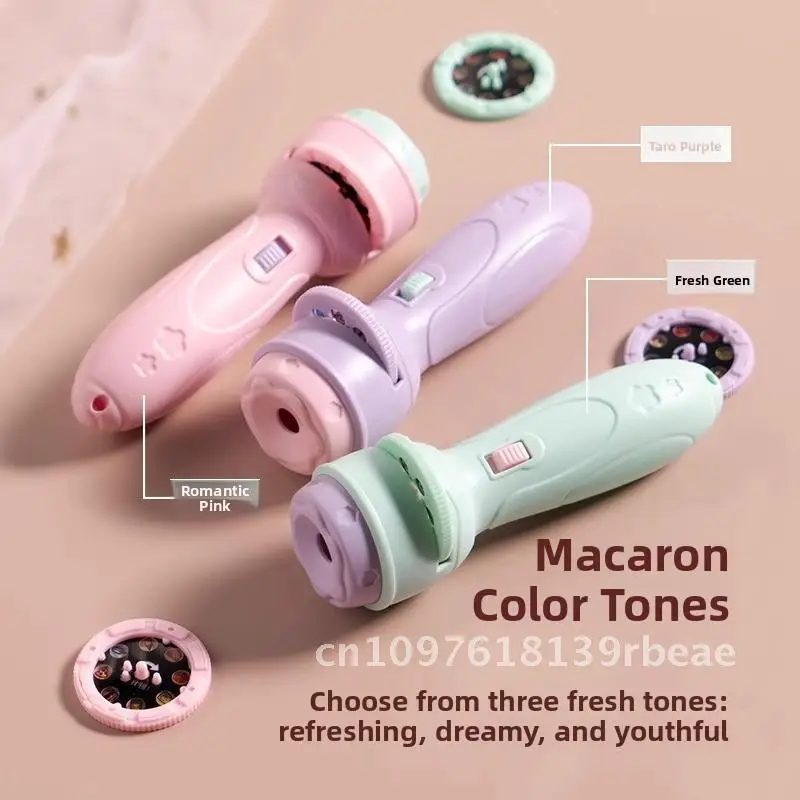 เด็กฉายโปรเจคเตอร์ของเล่นส่องสว่างการศึกษาการรับรู้ภาพสนุกการ์ตูนโปรเจคเตอร์