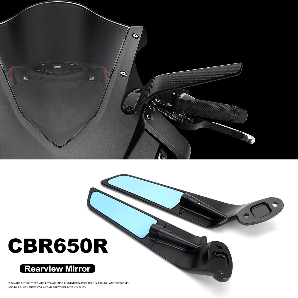 

For Honda CBR650R Cbr 650R CBR 650 R cbr650r 2019-2024 Motorcycle Mirrors Stealth Winglets Mirror To Rotate Adjustable Mirrors