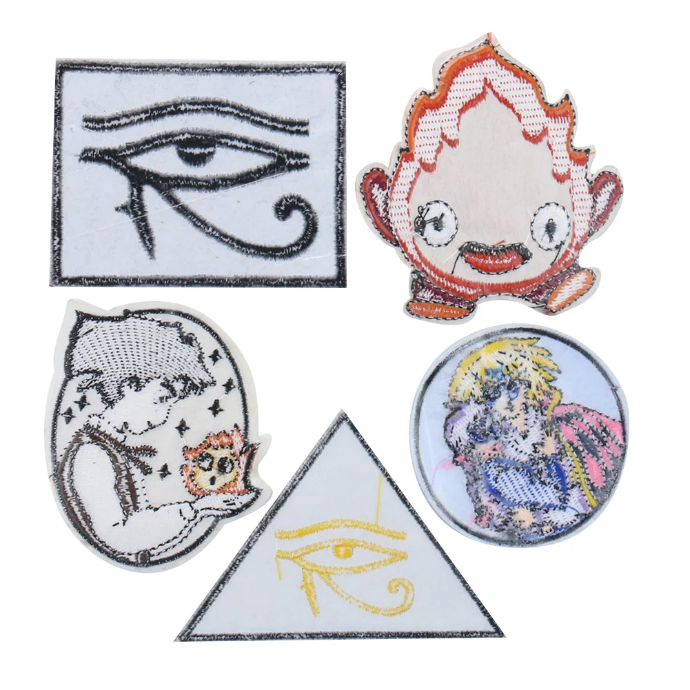 Holy Eye of Horus Egypt Mythology Anime Cartoon Fire Briquettes Elf Embroidery Patch DIY Clothes Badge Applique Decor Accessory