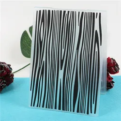 Wood Grain Pattern 3D Embossing Folders for DIY Scrapbooking Paper Card Making Plastic Template Stencil