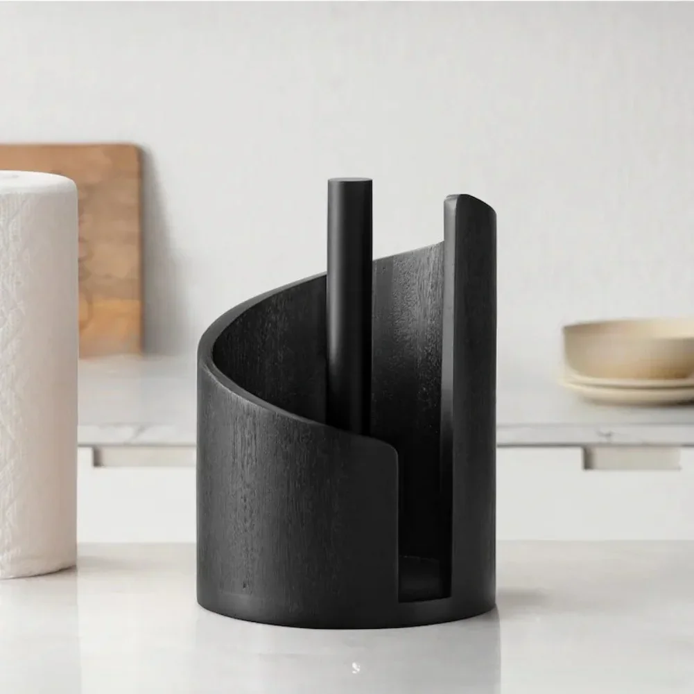 For Kitchen Counter Paper Towel Holder Modern Kitchen Paper Holder Rustic Kitchen Decor Vertical Design One-hand Dispensing