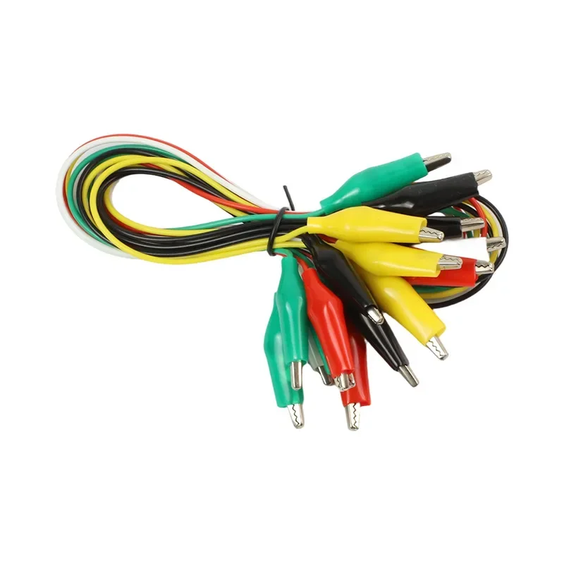 Five-color clip test cable-10239 five-color double-head battery clip power supply test cable