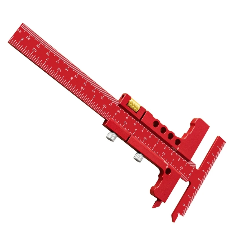 

Woodworking Marking Ruler Measuring Ruler T-shaped Ruler Sliding Ruler A4WF